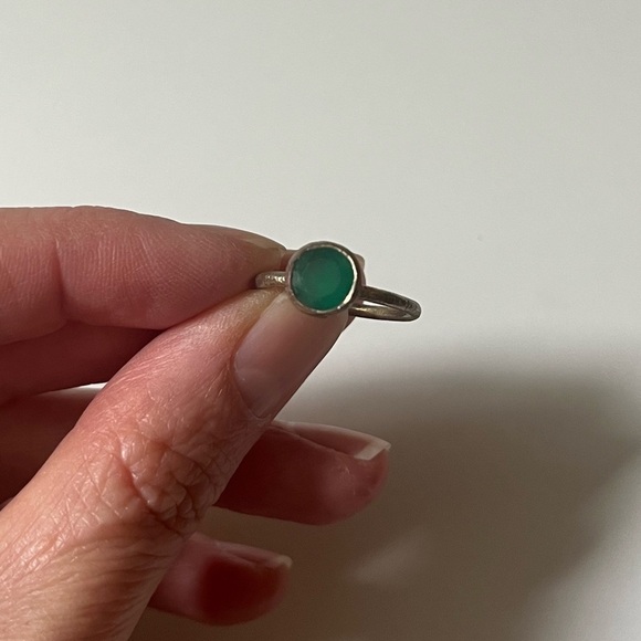 Green Onyx Gold Plated Ring - Picture 1 of 2